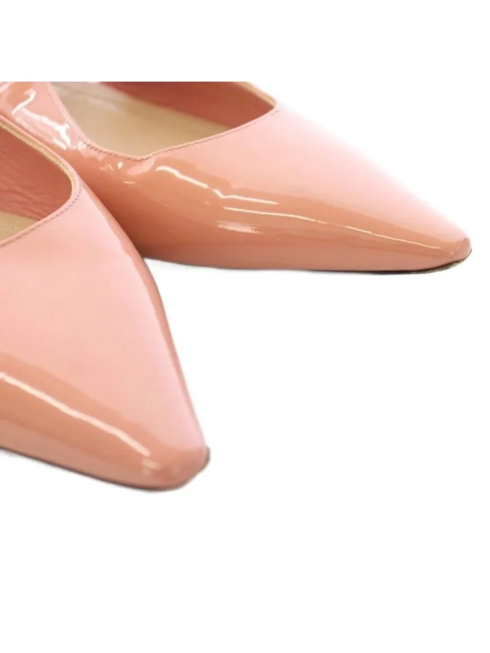 Dior J'adior Ballet Flat Shoes Pumps Sling Back Enamel Pink TK 38.5